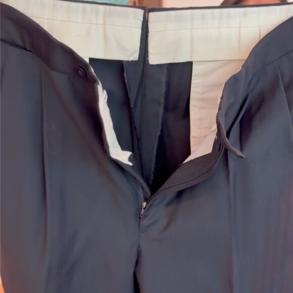STEFANO RICCI Men's Solid Straight-Leg Trousers - Picture 1 of 7